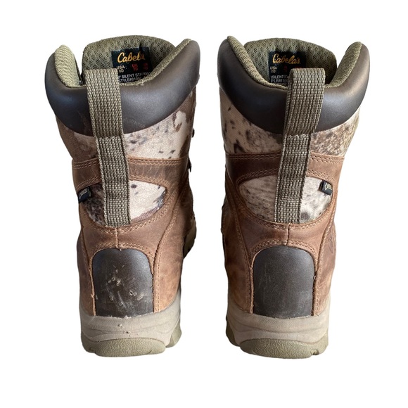 Cabelas Silent Stalk GTX 9 Inch Boot Mens 8 D Camo 400 Gr Insulated Leather - Picture 6 of 10